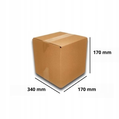 MEGA MOCNE PUDEŁKO KARTON 340x170x170 SZARE 50s EB