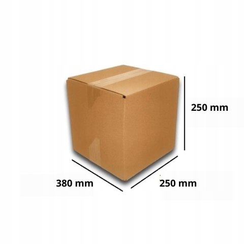 MEGA MOCNE PUDEŁKO KARTON 380x250x250 SZARE 50 EB