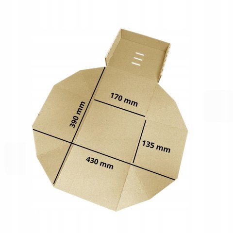 PUDEŁKO BOX KARTON BURGER FRYTKI CIASTO 175x140x130 100szt sE