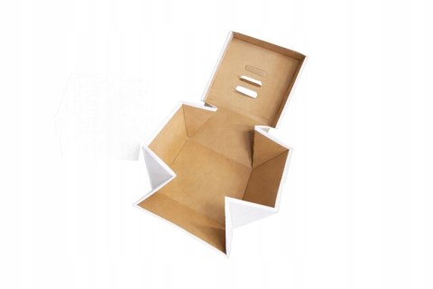 PUDEŁKO BOX KARTON BURGER FRYTKI CIASTO 175x140x130 50szt BIAŁE E
