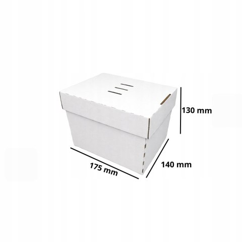 PUDEŁKO BOX KARTON BURGER FRYTKI CIASTO 175x140x130 50szt BIAŁE E