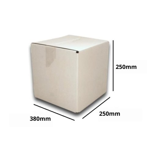 PUDEŁKO OPAKOWANIE KARTON 380x250x250 BIAŁE 25 E