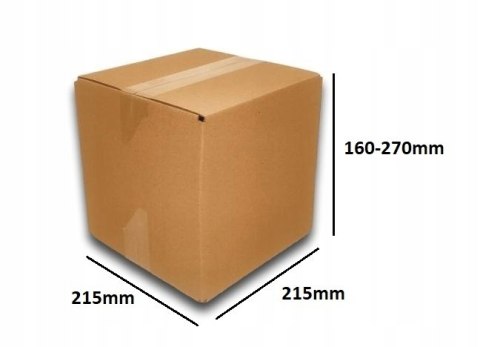 PUDEŁKO OPAKOWANIE KARTON 215x215x270 SZARE 25sz B PUDEŁKO OPAKOWANIE KARTON 215x215x270 SZARE 25sz B