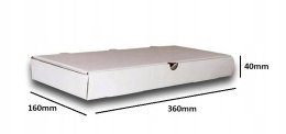 PUDEŁKO OPAKOWANIE KARTON 360x160x40 BIAŁE 25szt E