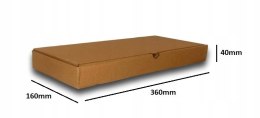 PUDEŁKO OPAKOWANIE KARTON 360x160x40 SZARE 10szt E