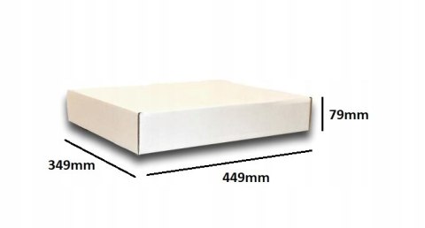 PUDEŁKO OPAKOWANIE KARTON 449x349x79 BIAŁE 25szt B PUDEŁKO OPAKOWANIE KARTON 449x349x79 BIAŁE 25szt B