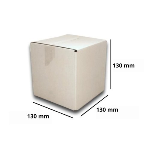 PUDEŁKO OPAKOWANIE KARTON 130x130x130 BIAŁE 100szt B PUDEŁKO OPAKOWANIE KARTON 130x130x130 BIAŁE 100szt B
