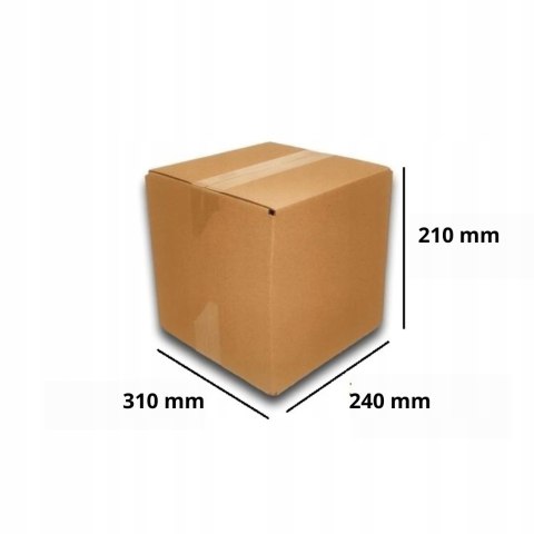 PUDEŁKO OPAKOWANIE KARTON 310x240x210 SZARE 100szt E PUDEŁKO OPAKOWANIE KARTON 310x240x210 SZARE 100szt E