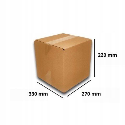 PUDEŁKO OPAKOWANIE KARTON 330x270x220 SZARE 100szt BC